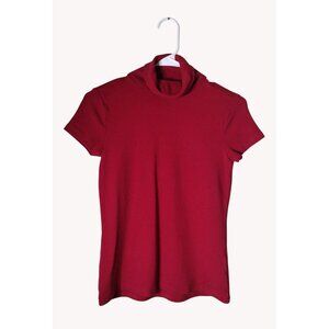 Izod Top XS Turtleneck Short Sleeve Knit Stretch